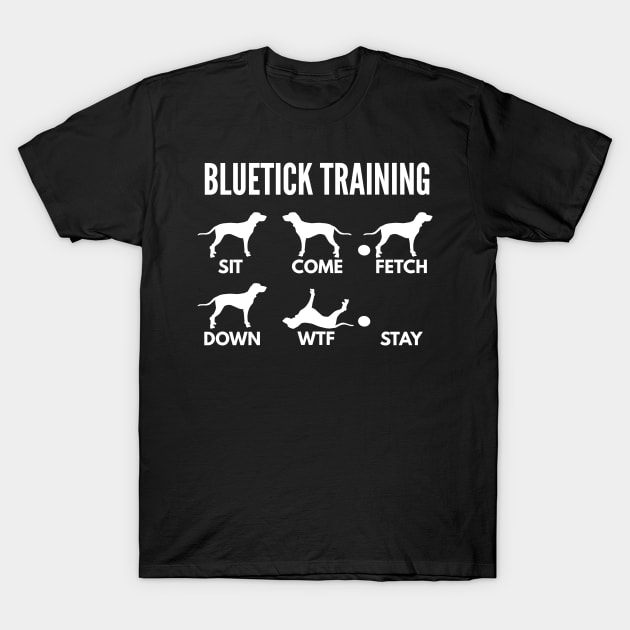 Bluetick Coonhound Training Bluetick Tricks T-Shirt by DoggyStyles